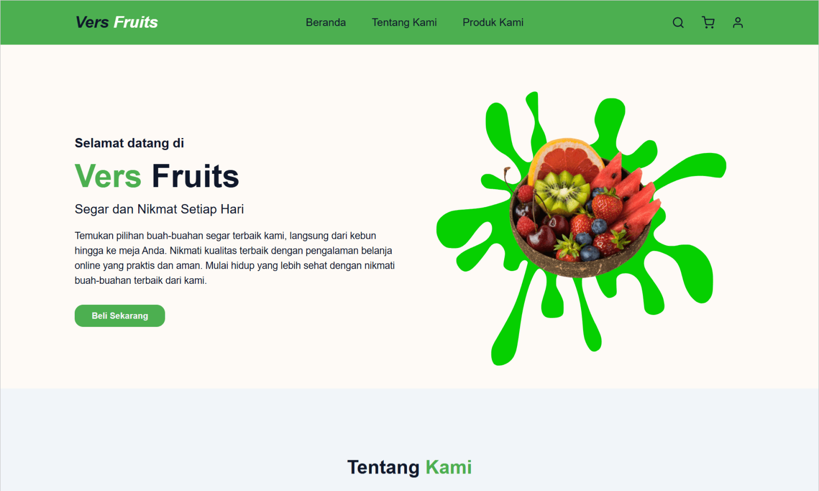 Image 2 of Website Toko Buah Vers Fruits